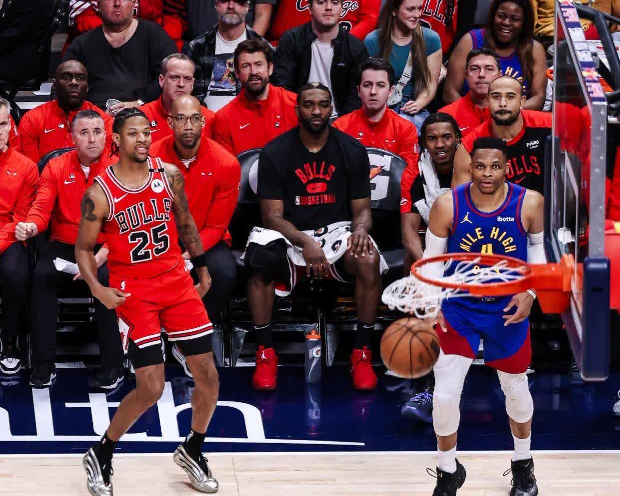 掘金被公牛逆转，威少砍下三双